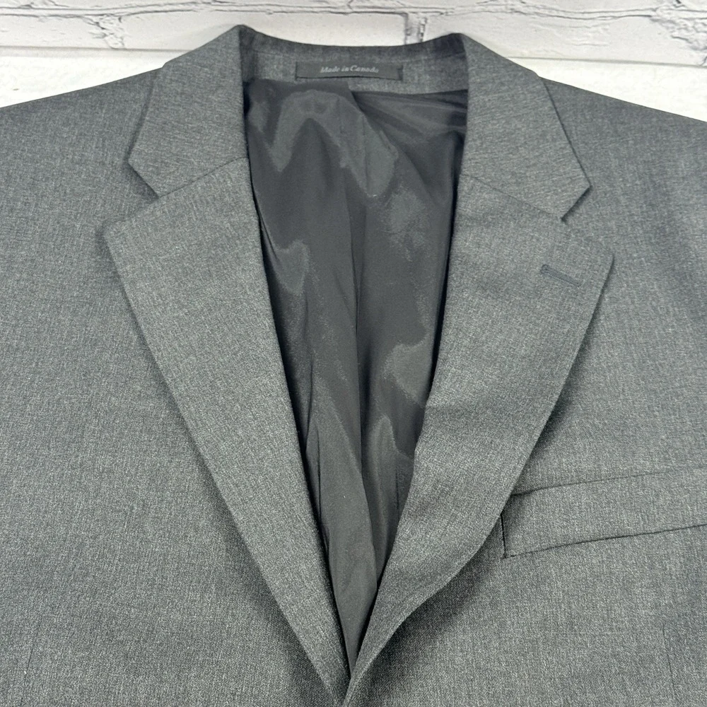 Vintage Lauren Ralph Lauren Blazer Sport Coat 42R Gray Wool Canada Lord & Taylor